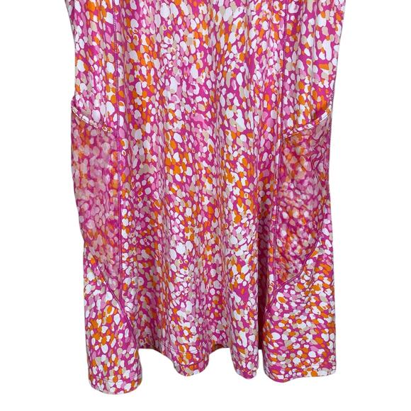 IBKUL Zip Neck Tennis Dress With Shorts UPF 50+ Sleeveless Size Large Pickleball - Picture 4 of 16